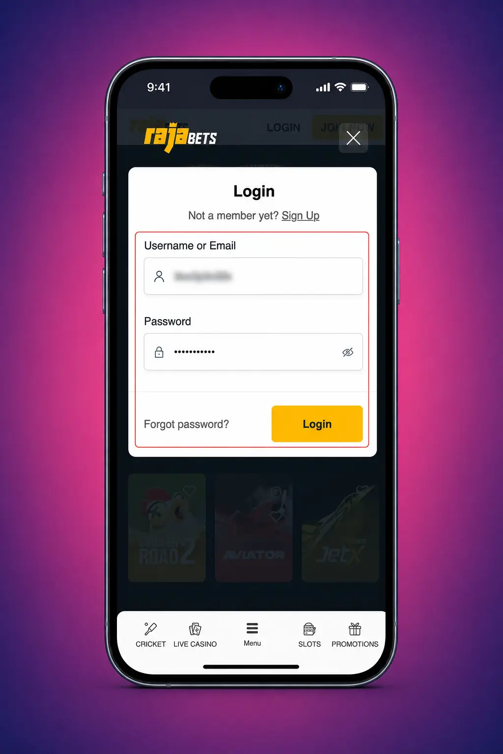 Account verification process for Crazy Time login