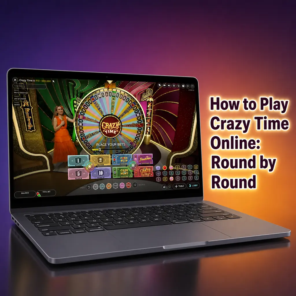 Crazy Time wheel spinning during a live round